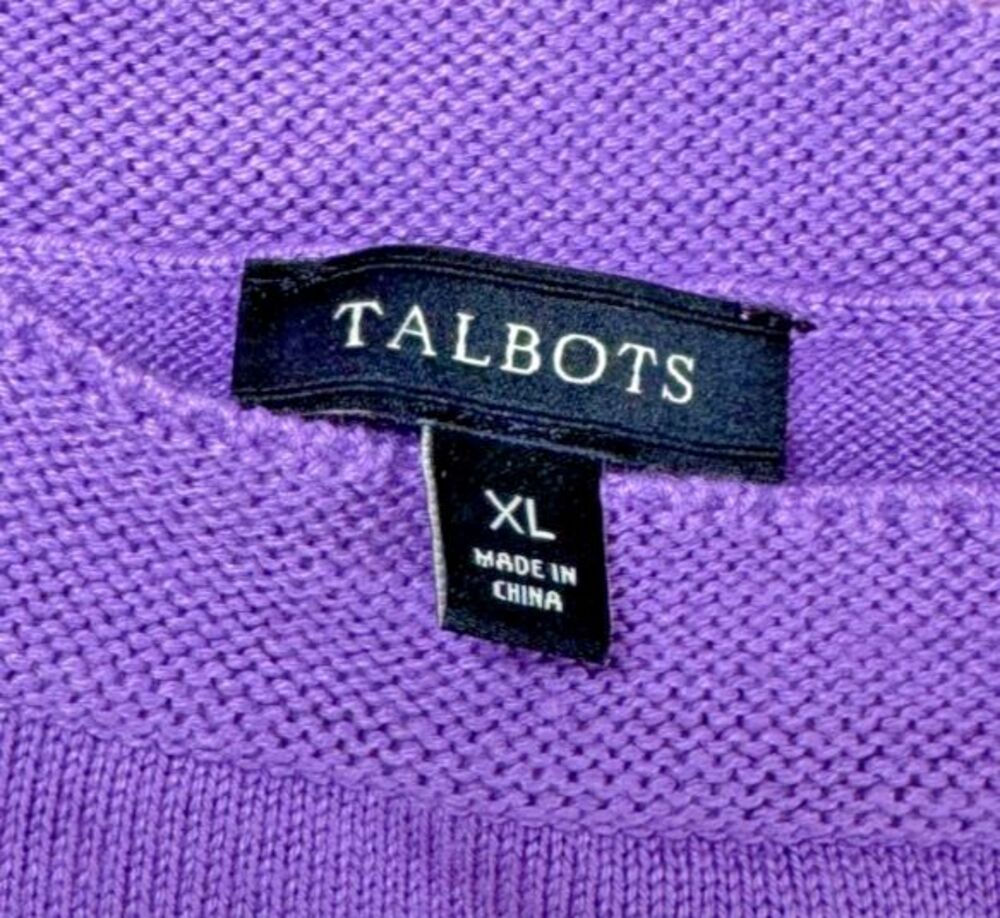 Talbots Tunic Sweater. Purple Long Sleeve Classic Boatneck, Womens Plus XL